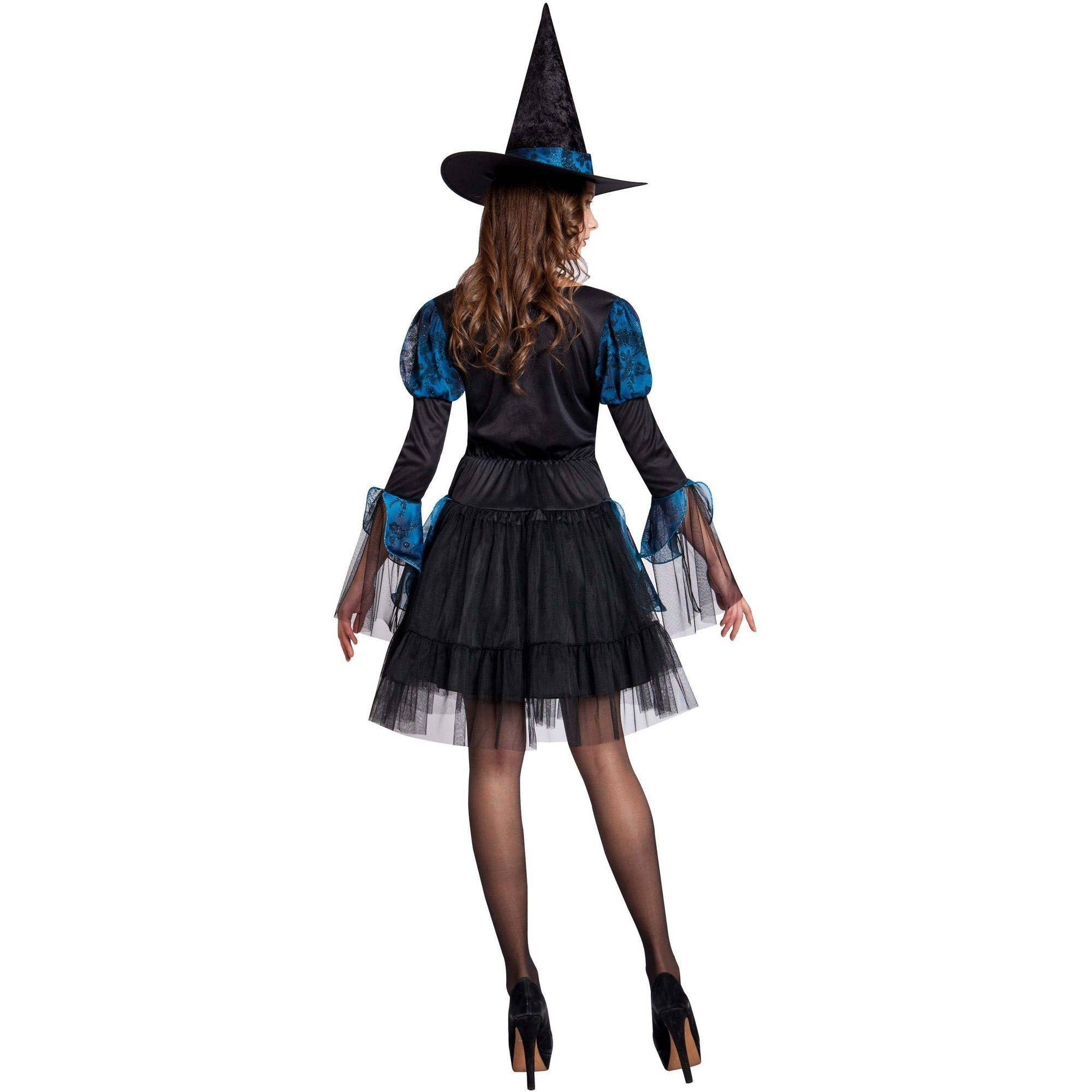 F1778 Blue Gothic Witch Adult Halloween Costume